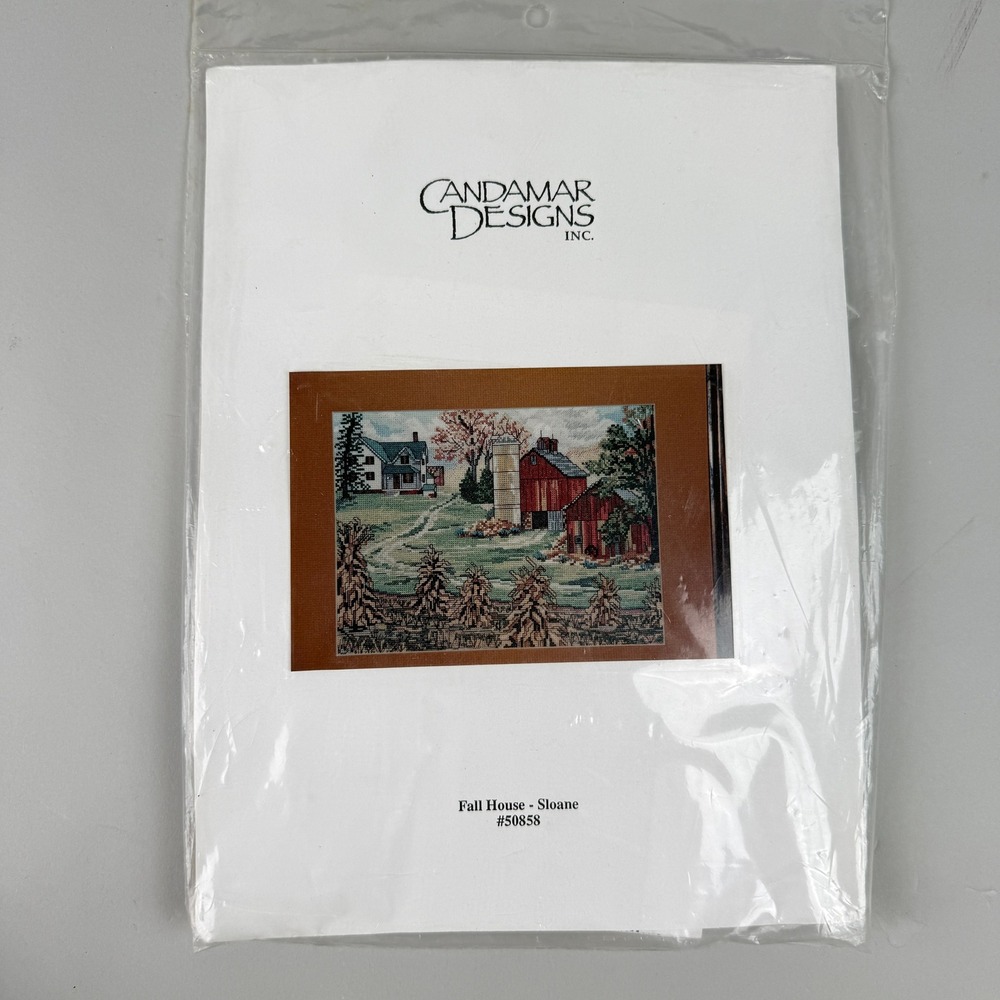 Candamar Designs Cross Stitch Fall House Sloane #50858‎ NEW OLD STOCK